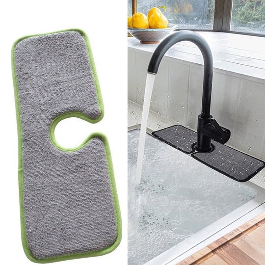 Basin Drain Pad Absorbent Dry Cleaning Pad Fiber Towel Water Mat Color Random Delivery, Size: 38x13.5cm