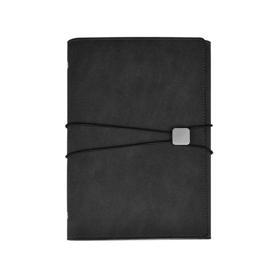 A5 Business Loose-leaf Notebook Office Stationery Leather PU Notepad(Deep Gray) - Notebooks by buy2fix | Online Shopping UK | buy2fix