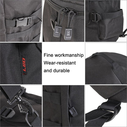 LEO 28085 Cylina Shape Fishing Gear Backpack Fishing Rod Outdoor Shoulder Bag(28085-B Black) by LEO