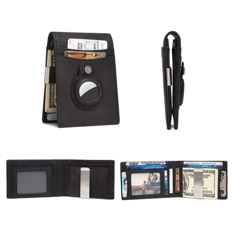 HUMERPAUL BP993 RFID Anti-Theft Brush Pocket Card Bag Suitable For AirTag(Dark Brown) - Wallet Series by HUMERPAUL | Online Shopping UK | buy2fix