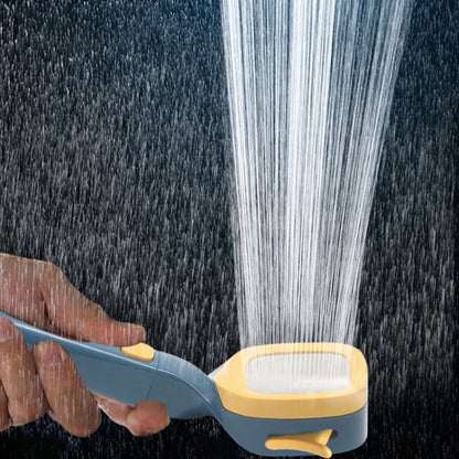 Pressurized Shower Head Four-speed Handheld Shower Set,Style: Electroplated Silver Filter Type - Shower Head by buy2fix | Online Shopping UK | buy2fix