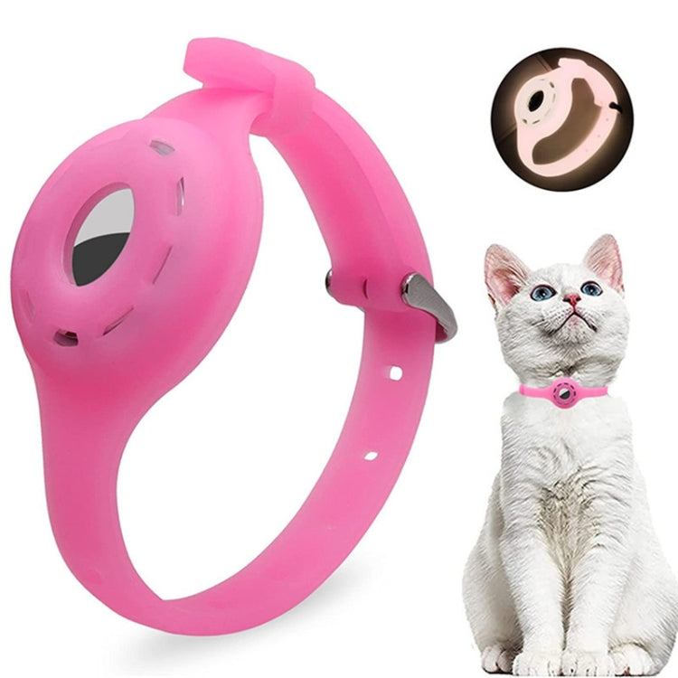 Pet Luminous Collar Locator Cover for Airtag, Specification: M(Luminous Pink) - Pet Series by buy2fix | Online Shopping UK | buy2fix