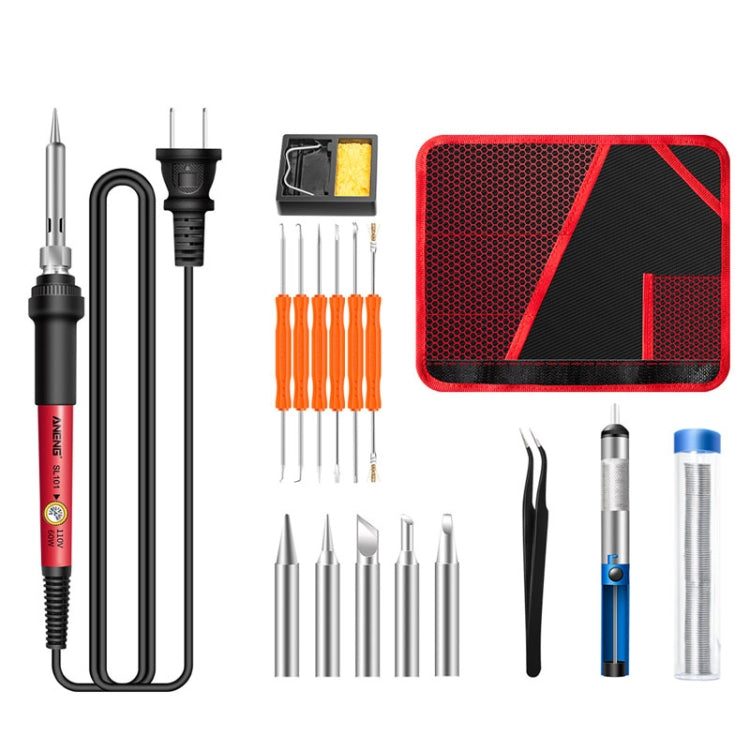 ANENG SL101 17pcs/set Rotary Thermostat Household Constant Temperature Soldering Iron Set 60W Internal Heat Welding Tool Kit(US Plug) - Electric Soldering Iron by ANENG | Online Shopping UK | buy2fix
