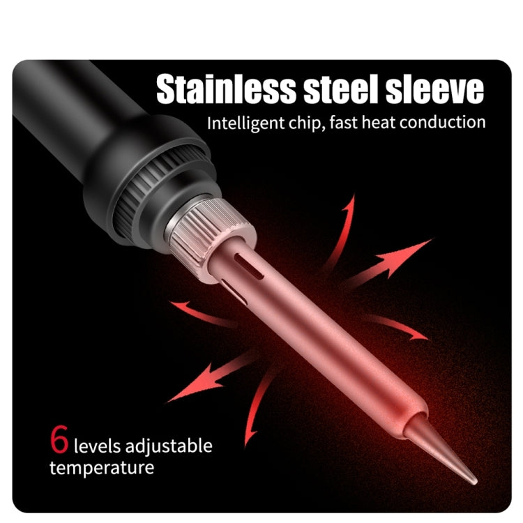 ANENG SL101 17pcs/set Rotary Thermostat Household Constant Temperature Soldering Iron Set 60W Internal Heat Welding Tool Kit(EU Plug) - Electric Soldering Iron by ANENG | Online Shopping UK | buy2fix