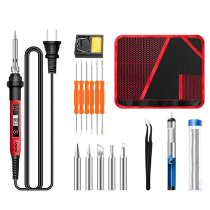 ANENG SL102 17pcs/set Digital Thermostat Household Constant Temperature Soldering Iron Set 60W Internal Heat Welding Tool Kit(US Plug) - Electric Soldering Iron by ANENG | Online Shopping UK | buy2fix