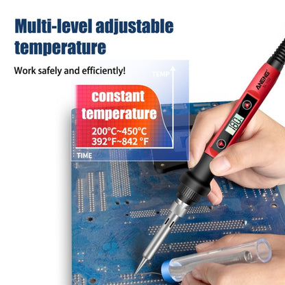 ANENG SL102 17pcs/set Digital Thermostat Household Constant Temperature Soldering Iron Set 60W Internal Heat Welding Tool Kit(US Plug) - Electric Soldering Iron by ANENG | Online Shopping UK | buy2fix