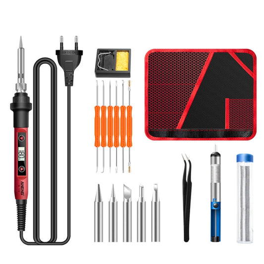 ANENG SL102 17pcs/set Digital Thermostat Household Constant Temperature Soldering Iron Set 60W Internal Heat Welding Tool Kit(EU Plug) - Electric Soldering Iron by ANENG | Online Shopping UK | buy2fix
