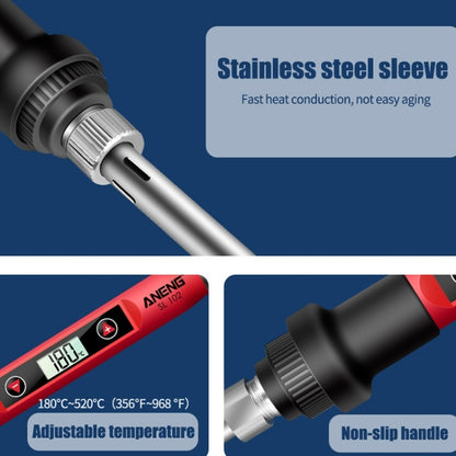 ANENG SL102 17pcs/set Digital Thermostat Household Constant Temperature Soldering Iron Set 60W Internal Heat Welding Tool Kit(EU Plug) - Electric Soldering Iron by ANENG | Online Shopping UK | buy2fix