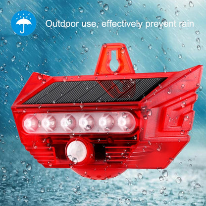 RC-710 Solar Burglar Alarm Light Remote Control Human Body Induction Drive(Red) - Solar Lights by buy2fix | Online Shopping UK | buy2fix