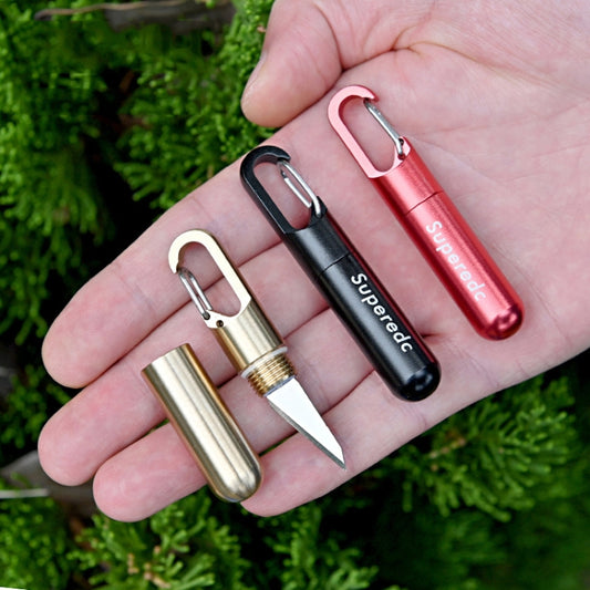 Keychain Pendant Small Knife Portable Art Cutting Knife(Aluminum Alloy Red) by buy2fix