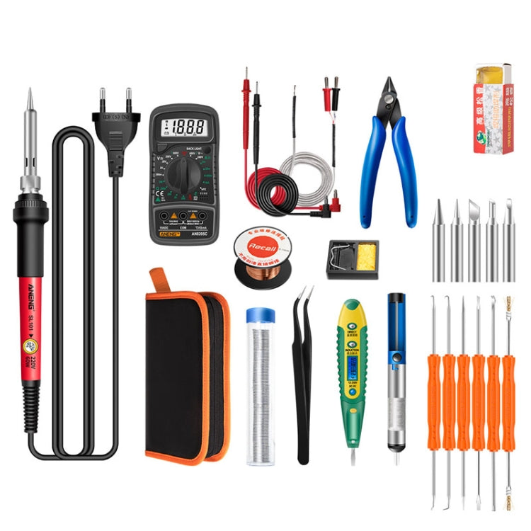ANENG SL101 24pcs/set Rotary Thermostat Household Constant Temperature Soldering Iron Set 60W Internal Heat Welding Tool Kit(EU Plug) - Electric Soldering Iron by ANENG | Online Shopping UK | buy2fix