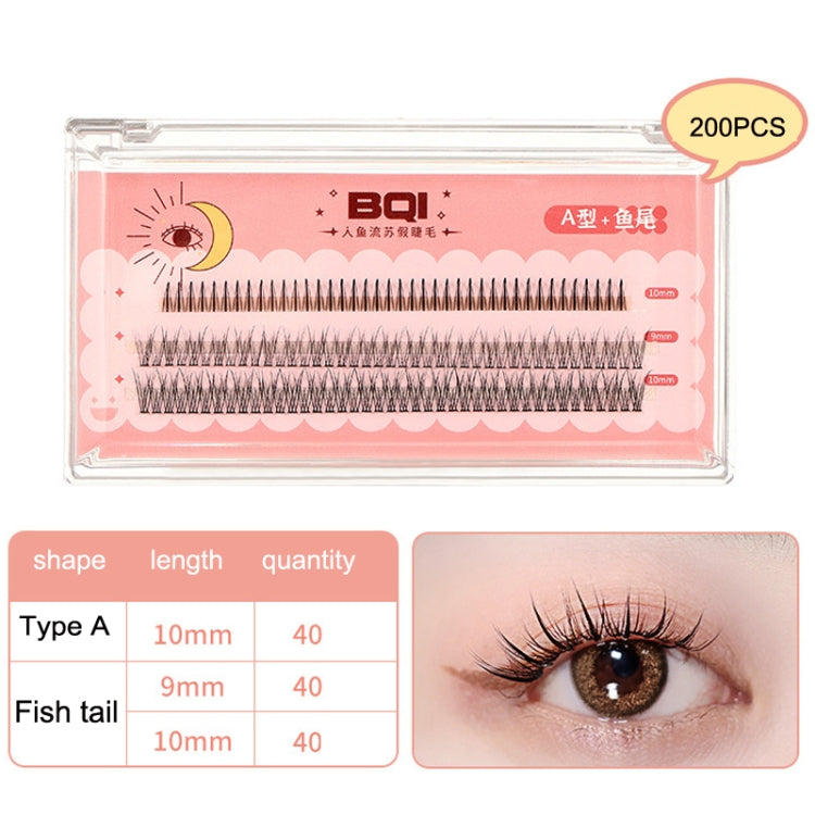 BQI B7229 Lightweight Natural Curling Three-dimensional Slim False Eyelashes, Style: Type A+Fishtail (120PCS) - Eyes by BQI | Online Shopping UK | buy2fix