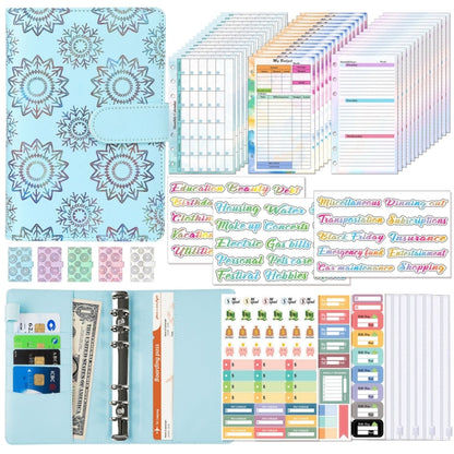 A6 Cash Budget Book Schedule Weekly Plan Monthly Plan Loose-leaf Notepad(Blue) - Notebooks by buy2fix | Online Shopping UK | buy2fix