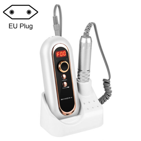 BLUEQUE Plug-in Portable Nail Art Carbon Brush Grinder, Specification: EU Plug (White)