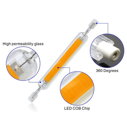 118mm 20W R7S LED COB Dimmer Glass Lamp Double-end Horizontal Plug-in Light(110V Warm White Light) - LED Blubs & Tubes by buy2fix | Online Shopping UK | buy2fix