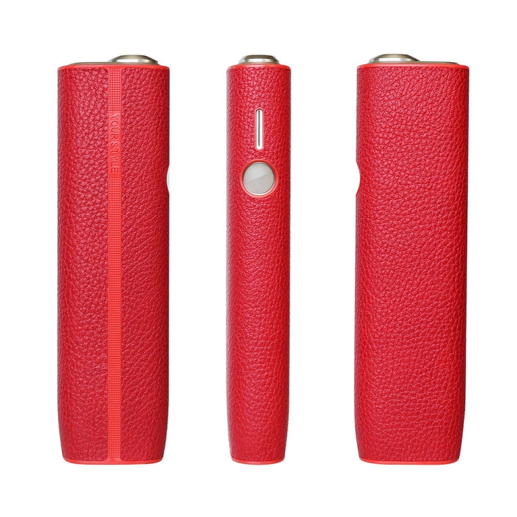 Heat Not Burn E-cigarette Protective Case For IQO ILUMA ONE(Lychee Pattern Red) - E Cigarette Accessories by buy2fix | Online Shopping UK | buy2fix