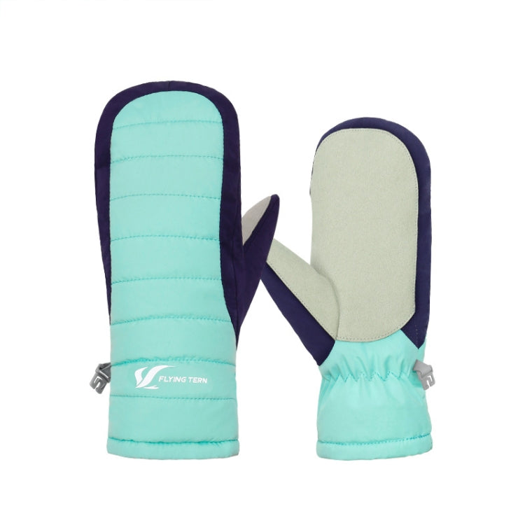 FLYING TERN 307 Outdoor Sports Fleece Waterproof Wear-resistant Children Gloves(Lake Blue) - Safety Gloves by FLYING TERN | Online Shopping UK | buy2fix
