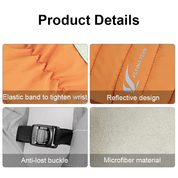 FLYING TERN 307 Outdoor Sports Fleece Waterproof Wear-resistant Children Gloves(Lake Blue) - Safety Gloves by FLYING TERN | Online Shopping UK | buy2fix