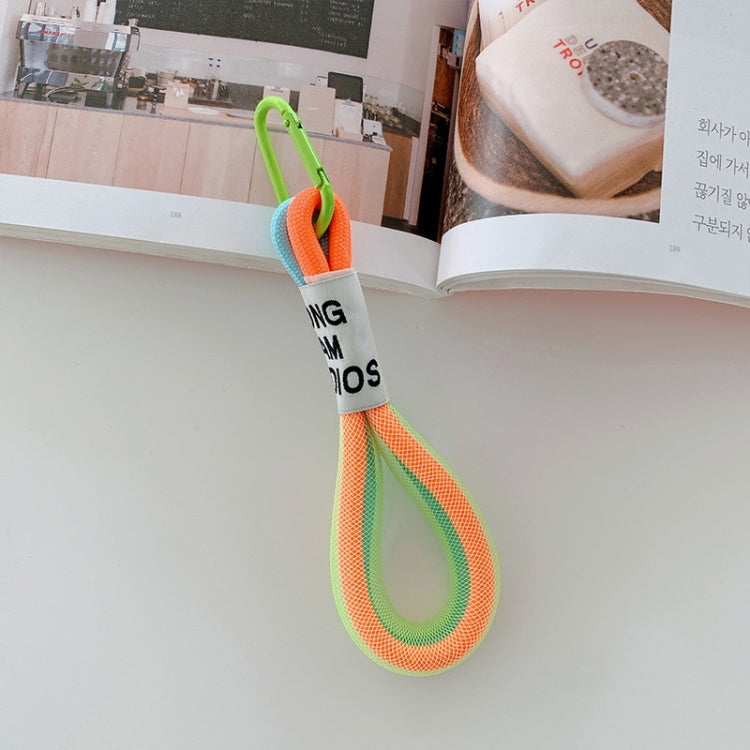 5 PCS Mobile Phone Case Fluorescent Lanyard Cellphone Wrist Rope(Orange and Blue) - Lanyards & Wrist Straps by buy2fix | Online Shopping UK | buy2fix