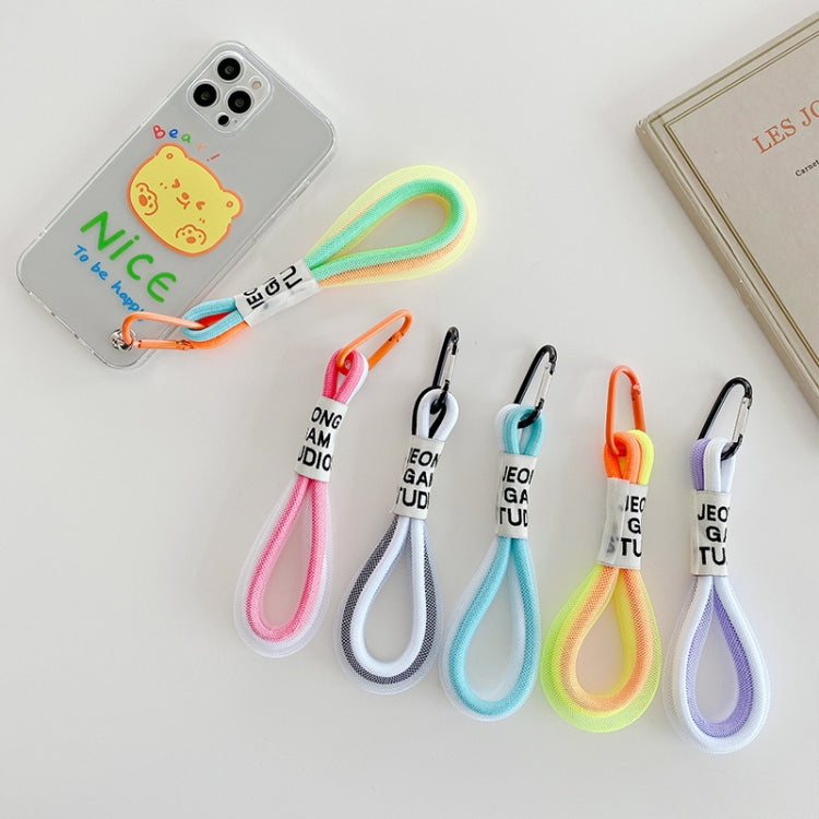 5 PCS Mobile Phone Case Fluorescent Lanyard Cellphone Wrist Rope(Orange Yellow) - Lanyards & Wrist Straps by buy2fix | Online Shopping UK | buy2fix