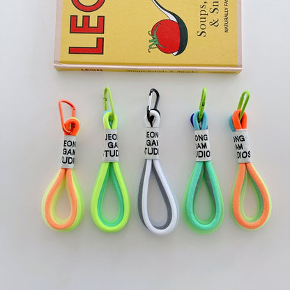 5 PCS Mobile Phone Case Fluorescent Lanyard Cellphone Wrist Rope(Orange Yellow) - Lanyards & Wrist Straps by buy2fix | Online Shopping UK | buy2fix