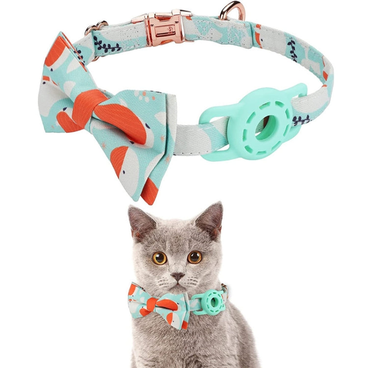 Pet Tracker Collar Insert Buckle Bow Collar For AirTag(Mint Green) - Pet Series by buy2fix | Online Shopping UK | buy2fix