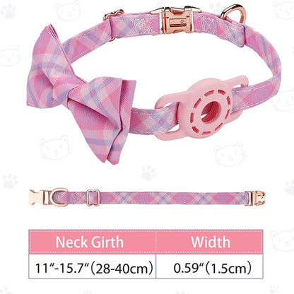 Pet Tracker Collar Insert Buckle Bow Collar For AirTag(Mint Green) - Pet Series by buy2fix | Online Shopping UK | buy2fix