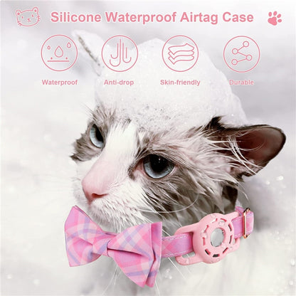 Pet Tracker Collar Insert Buckle Bow Collar For AirTag(Mint Green) - Pet Series by buy2fix | Online Shopping UK | buy2fix