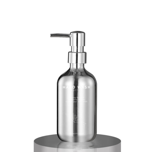 500ml Press Lotion Dispenser Bathroom Electroplated Silver Soap Dispenser Replacement(Hand Wash) - Soap Dispenser by buy2fix | Online Shopping UK | buy2fix