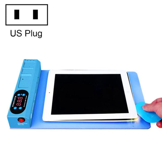 SUNSHINE S-918E LCD-Bildschirm-Entfernungs-Schatz-Handy-Reparatur-Heizkissen, US-Stecker (Blau)