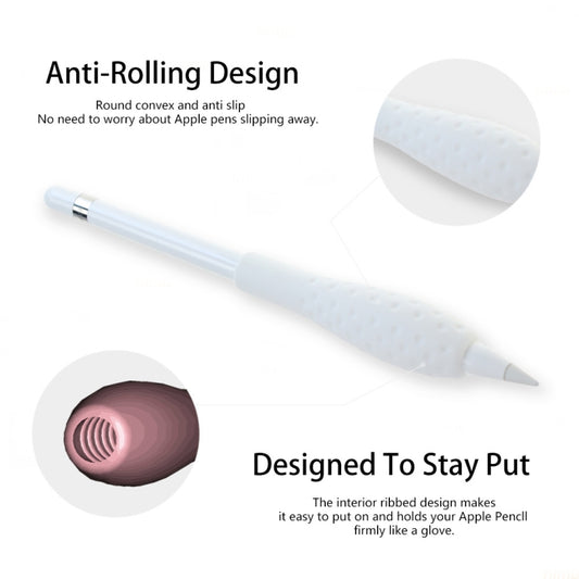 Tablet Stylus Pencil Silicone Case For Apple Pencil 1/2 Gen(White) by buy2fix