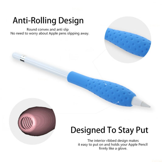 Tablet Stylus Pencil Silicone Case For Apple Pencil 1/2 Gen(Blue) by buy2fix