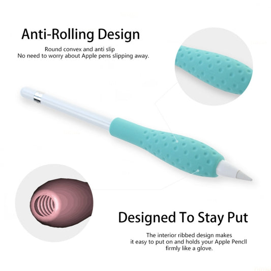Tablet Stylus Pencil Silicone Case For Apple Pencil 1/2 Gen(Green) by buy2fix