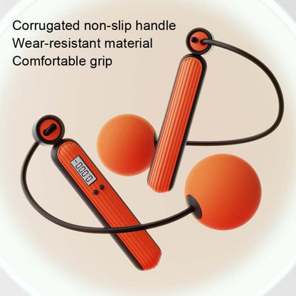 Fitness Sport Intelligent Electronic Counting Skipping Rope, Style: Big Ball Dual Use (Orange) - Sporting goods by buy2fix | Online Shopping UK | buy2fix