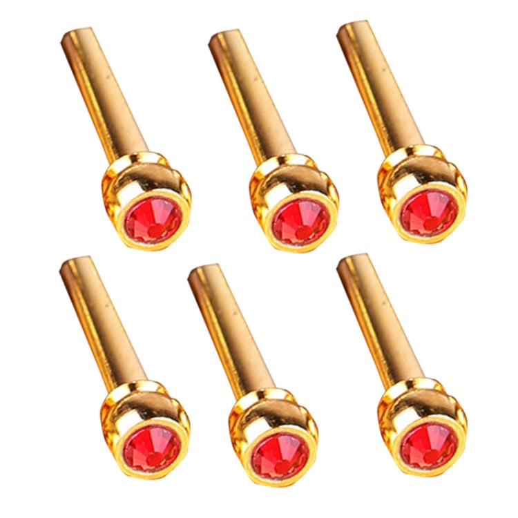 6PCS Guitar Dipping Pure Copper Citrimine Guitar Caps, Style: Crystal Head (Red) - Guitar Tuner Accessories by buy2fix | Online Shopping UK | buy2fix