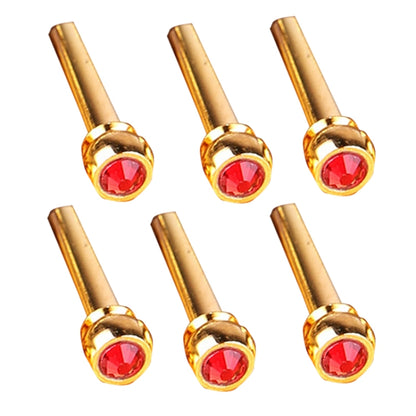 6PCS Guitar Dipping Pure Copper Citrimine Guitar Caps, Style: Crystal Head (Red) - Guitar Tuner Accessories by buy2fix | Online Shopping UK | buy2fix