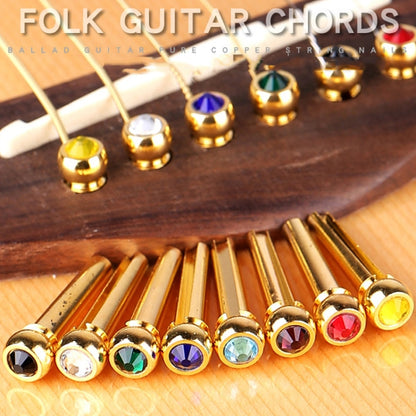 6PCS Guitar Dipping Pure Copper Citrimine Guitar Caps, Style: Crystal Head (Red) - Guitar Tuner Accessories by buy2fix | Online Shopping UK | buy2fix