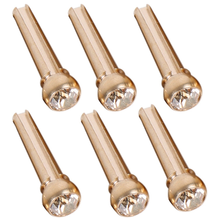 6PCS Guitar Dipping Pure Copper Citrimine Guitar Caps, Style: Big Diamond (Gold) - Guitar Tuner Accessories by buy2fix | Online Shopping UK | buy2fix