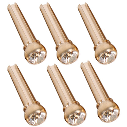 6PCS Guitar Dipping Pure Copper Citrimine Guitar Caps, Style: Big Diamond (Gold) - Guitar Tuner Accessories by buy2fix | Online Shopping UK | buy2fix