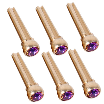 6PCS Guitar Dipping Pure Copper Citrimine Guitar Caps, Style: Big Diamond (Purple) - Guitar Tuner Accessories by buy2fix | Online Shopping UK | buy2fix