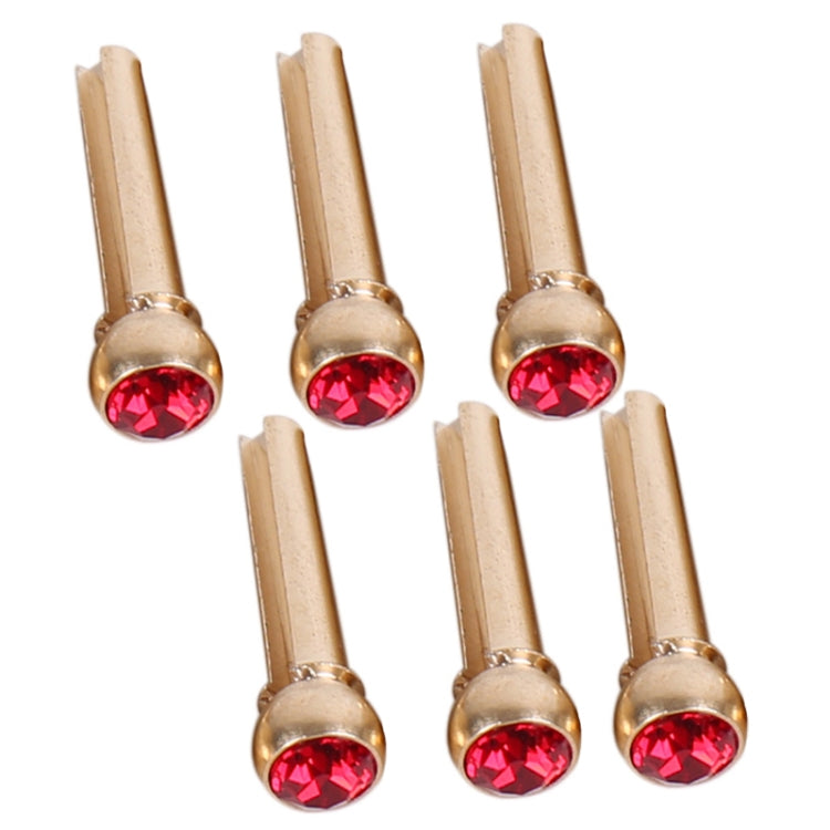 6PCS Guitar Dipping Pure Copper Citrimine Guitar Caps, Style: Big Diamond (Red) - Guitar Tuner Accessories by buy2fix | Online Shopping UK | buy2fix