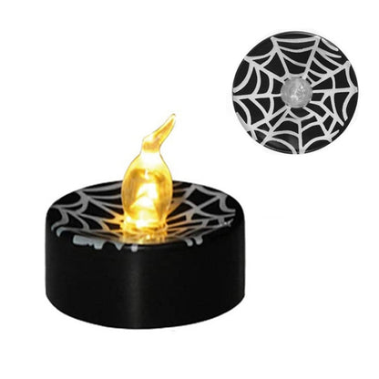 Halloween Electronic LED Candle Light, Color: Yellow Light Flash(Spider Web) - Halloween Decoration Lamps by buy2fix | Online Shopping UK | buy2fix