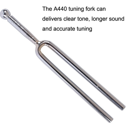 2 PCS Resonant Standard Teaching Sound Fork Stainless Steel Violin Instrument Music Sound Fork(Silver) - Other Accessories by buy2fix | Online Shopping UK | buy2fix