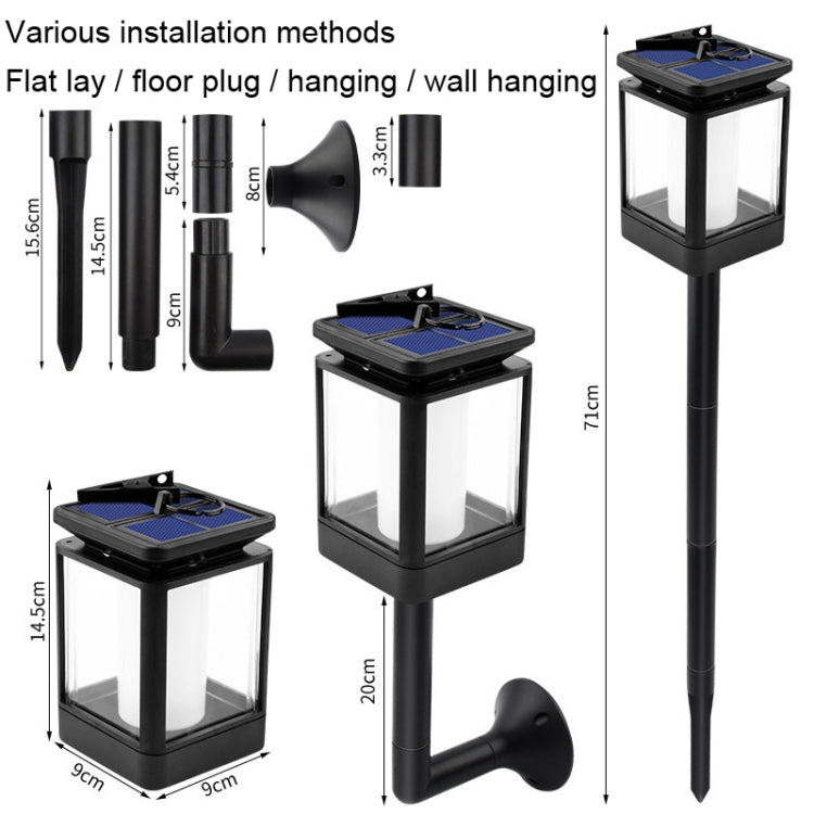 TG-JG012 Solar Retro Simulation Flame Lamp, Style: Transparent With Bracket - Solar Lights by buy2fix | Online Shopping UK | buy2fix