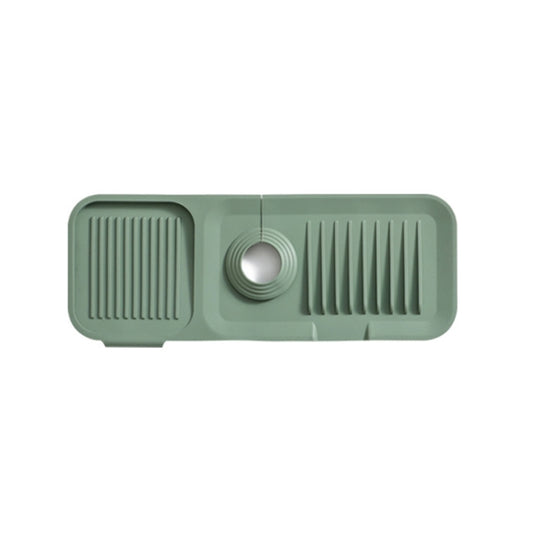 Faucet Silicone Draining Mat Anti-splash Kitchen Sink Non-slip Soap Mat, Size: Large(Ink Green)