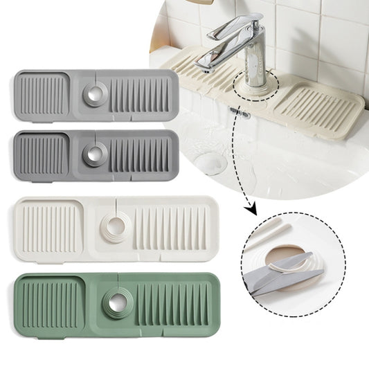Faucet Silicone Draining Mat Anti-splash Kitchen Sink Non-slip Soap Mat, Size: Large(Deep Gray) by buy2fix