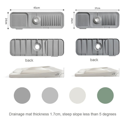 Faucet Silicone Draining Mat Anti-splash Kitchen Sink Non-slip Soap Mat, Size: Extra Large(Light Gray) - Shelf by buy2fix | Online Shopping UK | buy2fix