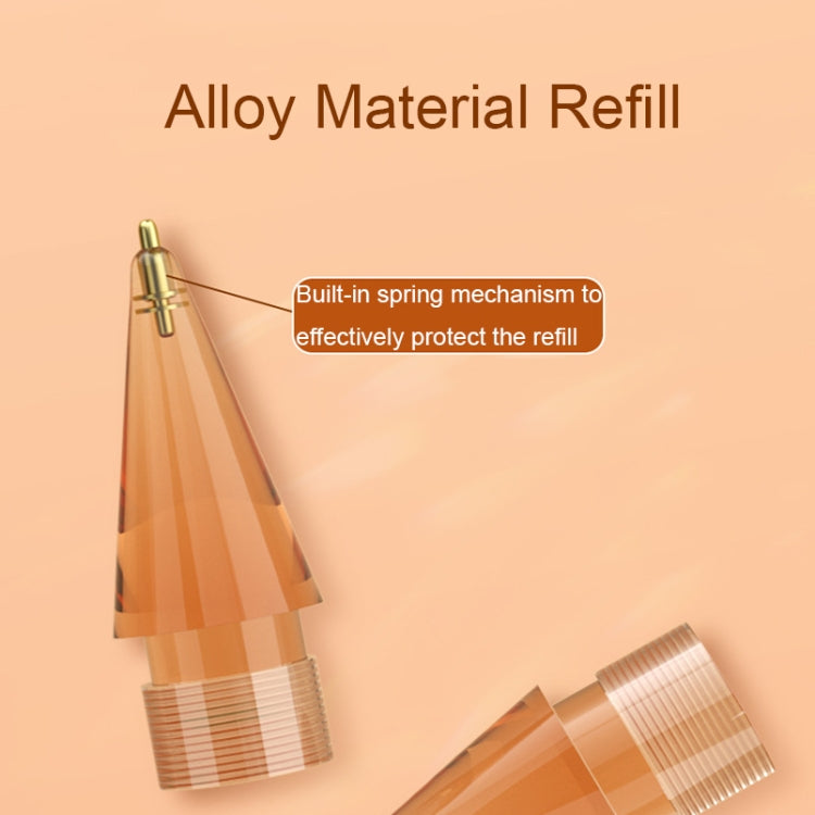 For Apple Pencil 1/2 2pcs Stylus Transparent Replacement Needle Nib, Spec: Extended (Gold) - Pencil Accessories by buy2fix | Online Shopping UK | buy2fix