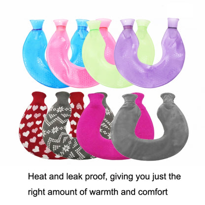 U-shaped PVC Hot Compress Shoulder And Neck Explosion-proof Water Injection Hot Water Bag(Rose Red + Light Pink) - Hot Water Bags by buy2fix | Online Shopping UK | buy2fix