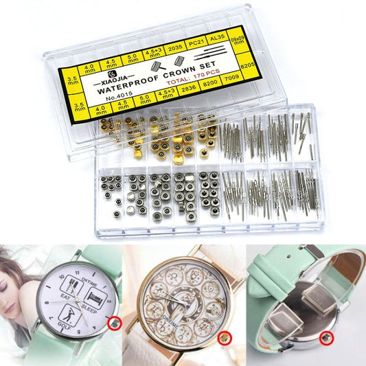 170 PCS / Box C012 Watch Accessories Epoxy Watch Crown and Stem Repair Parts - Watch Parts & Tools by buy2fix | Online Shopping UK | buy2fix